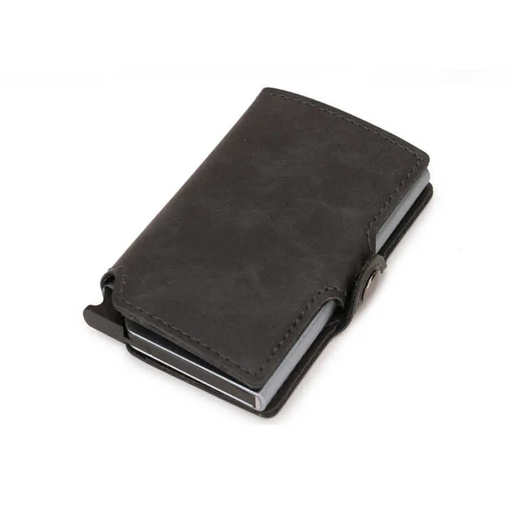حالة غطاء المحفظة بو الجلود الذكية محفظة . Wallet Cover Case PU Leather Smart Wallet Aluminum