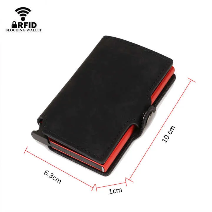 حالة غطاء المحفظة بو الجلود الذكية محفظة . Wallet Cover Case PU Leather Smart Wallet Aluminum