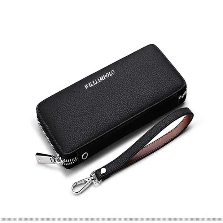 محفظة كلاتش للرجال على الموضة من . WilliamPOLO Fashion Men's Clutch Wallet, Genuine
