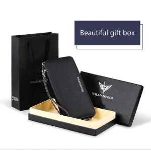 محفظة كلاتش للرجال على الموضة من . WilliamPOLO Fashion Men's Clutch Wallet, Genuine