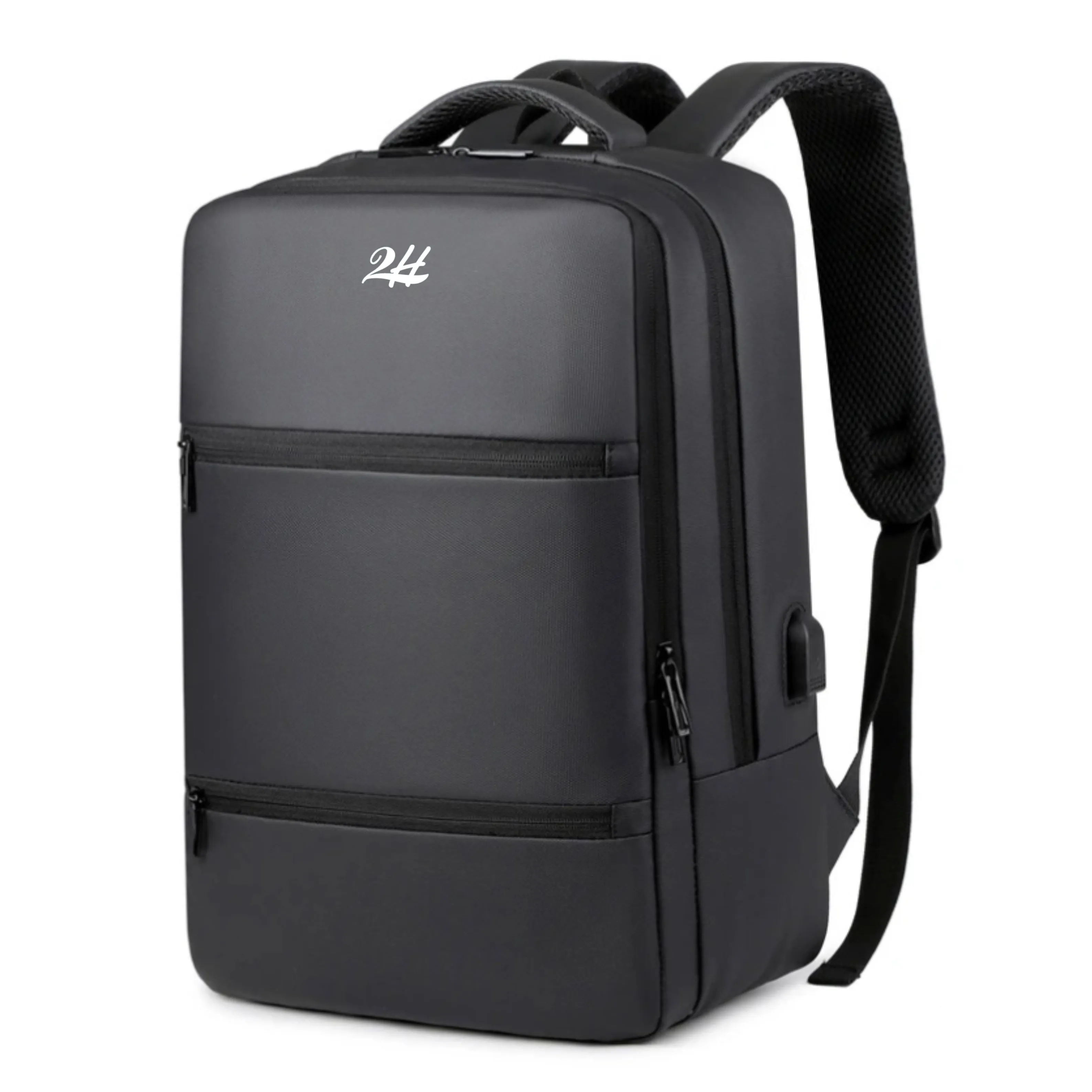 2H #2330 Black Duffle Back Bag