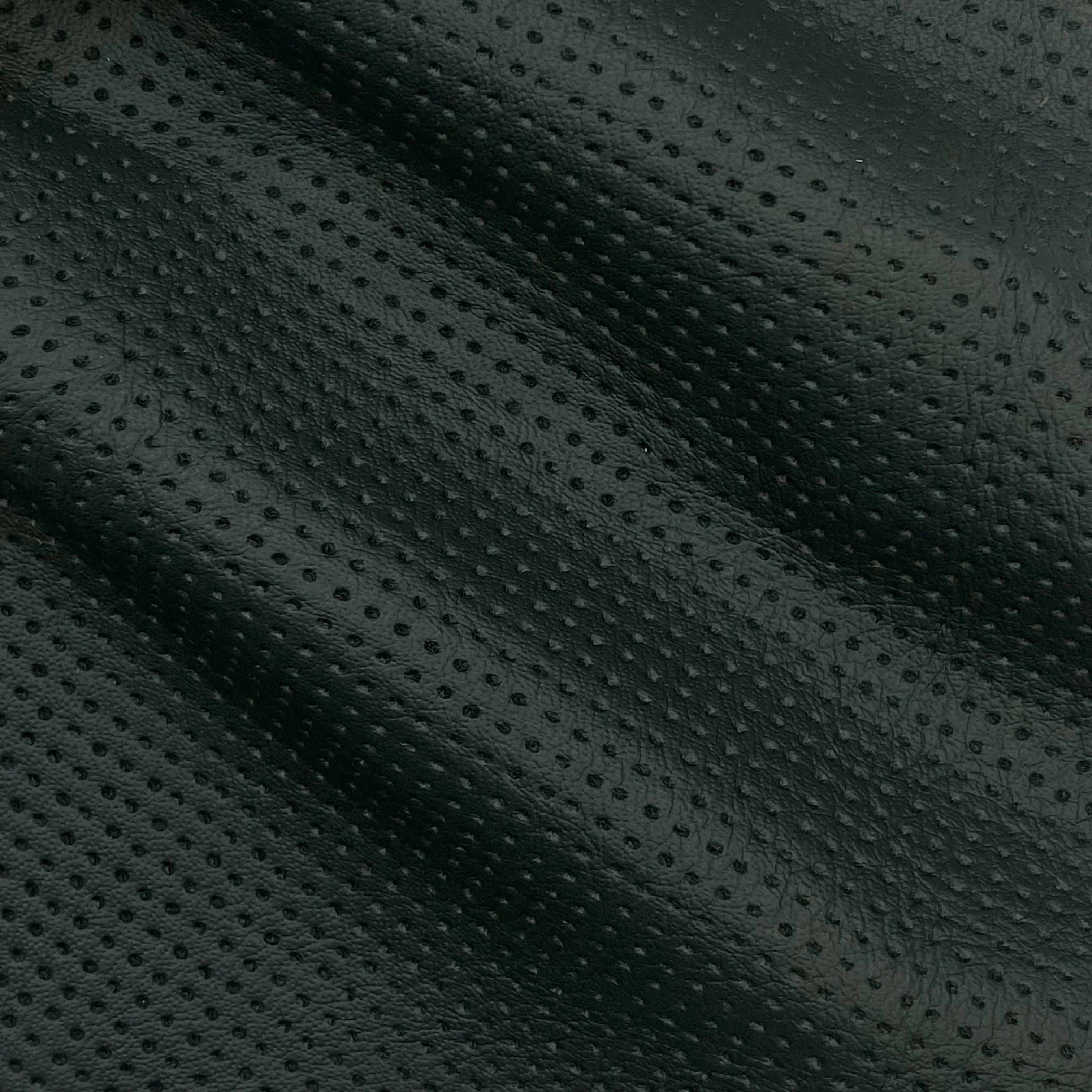 3oz (1.4mm) Perforated Cow Leather - Forest Green (per square foot)