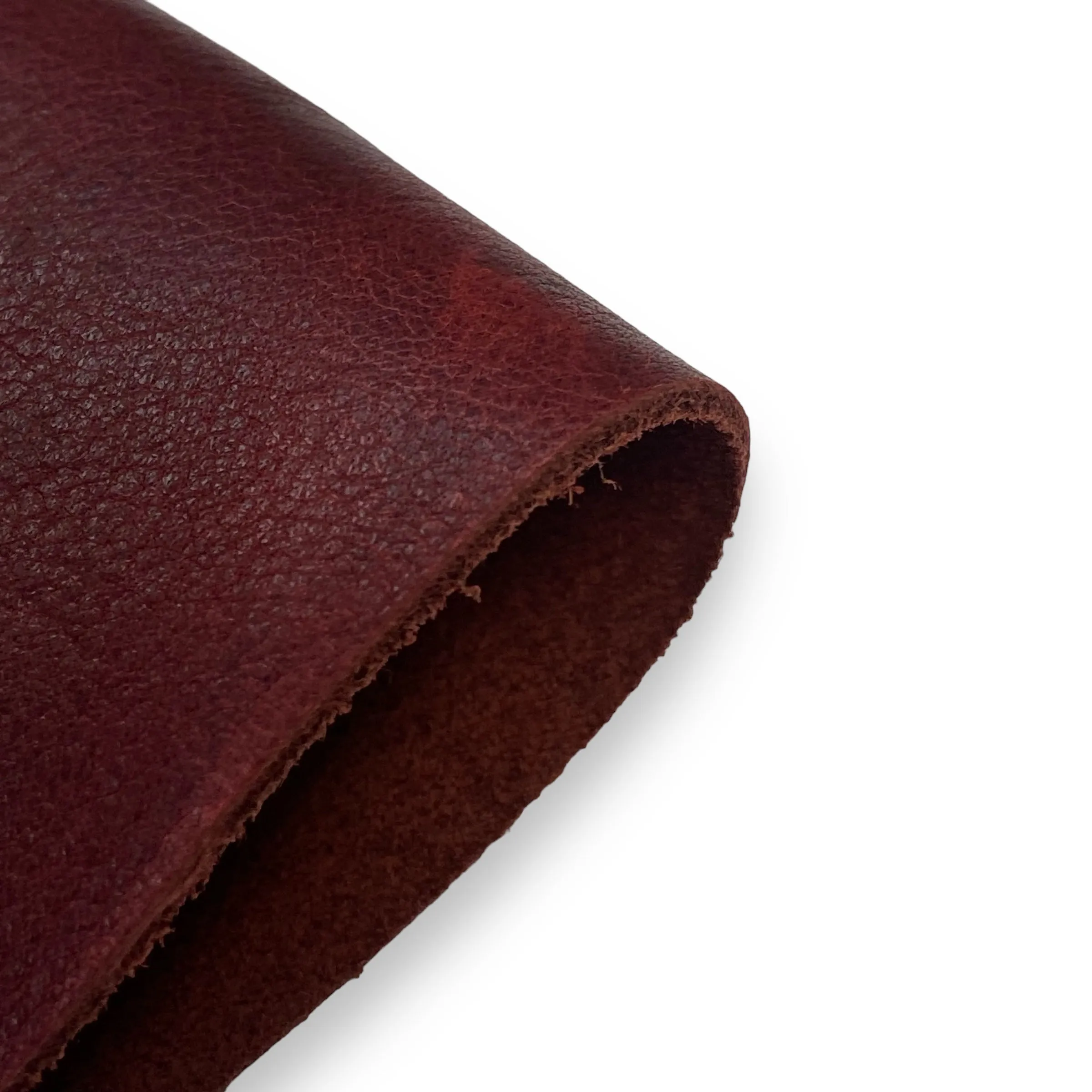4oz (1.6mm) Cow Leather - Cherry (per square foot)