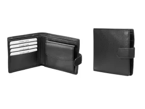 Adpel Leather Wallet with Tab Closure | Black