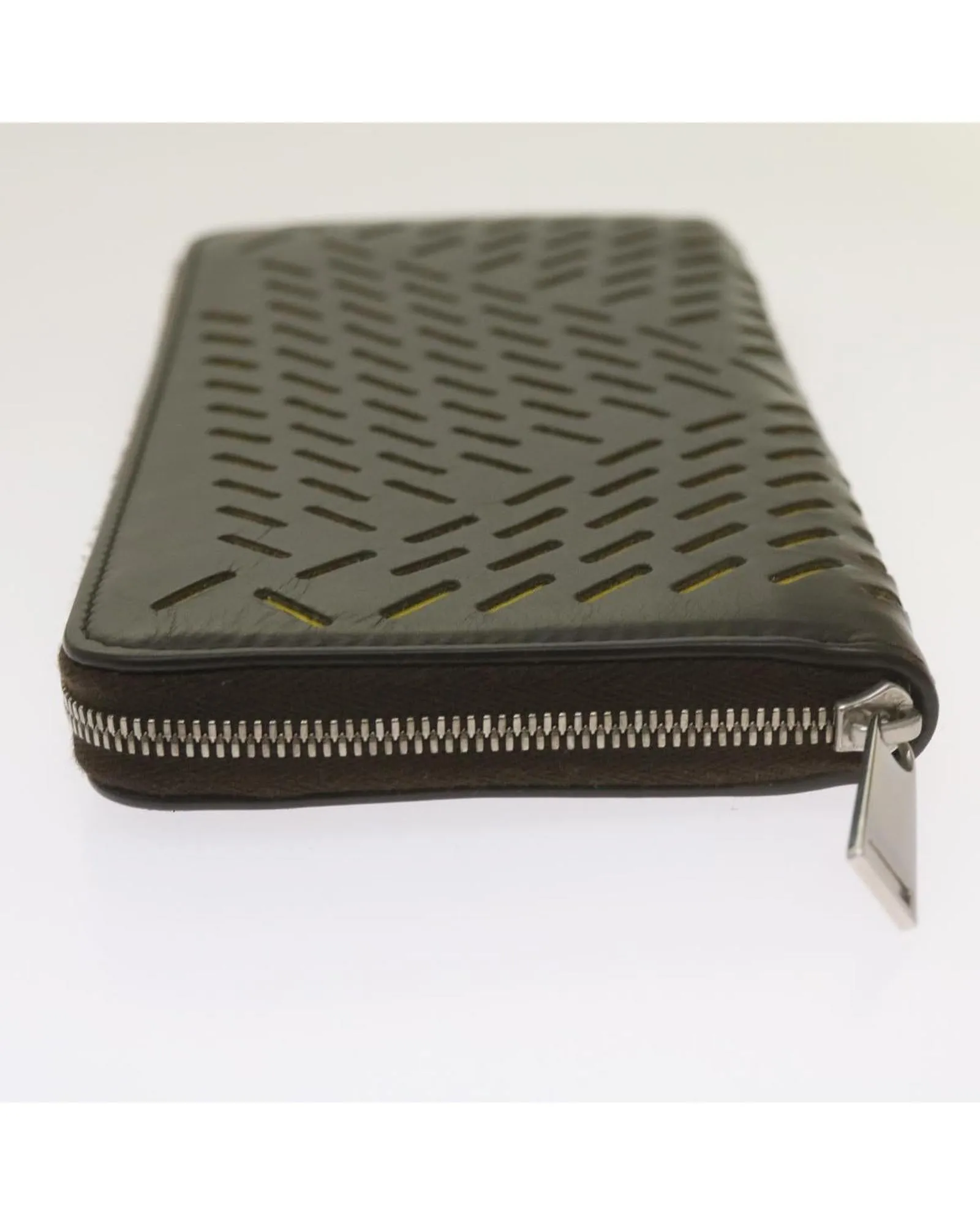 Authentic Brown Leather Long Wallet