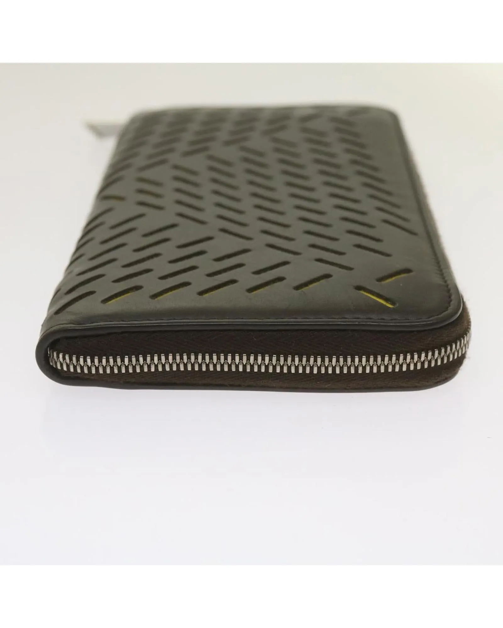Authentic Brown Leather Long Wallet