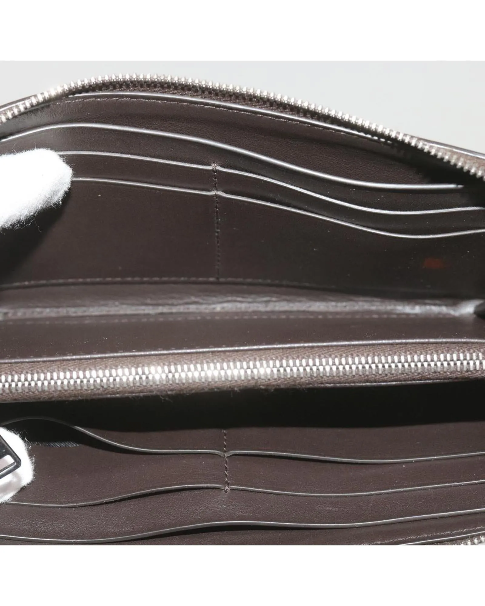 Authentic Brown Leather Long Wallet