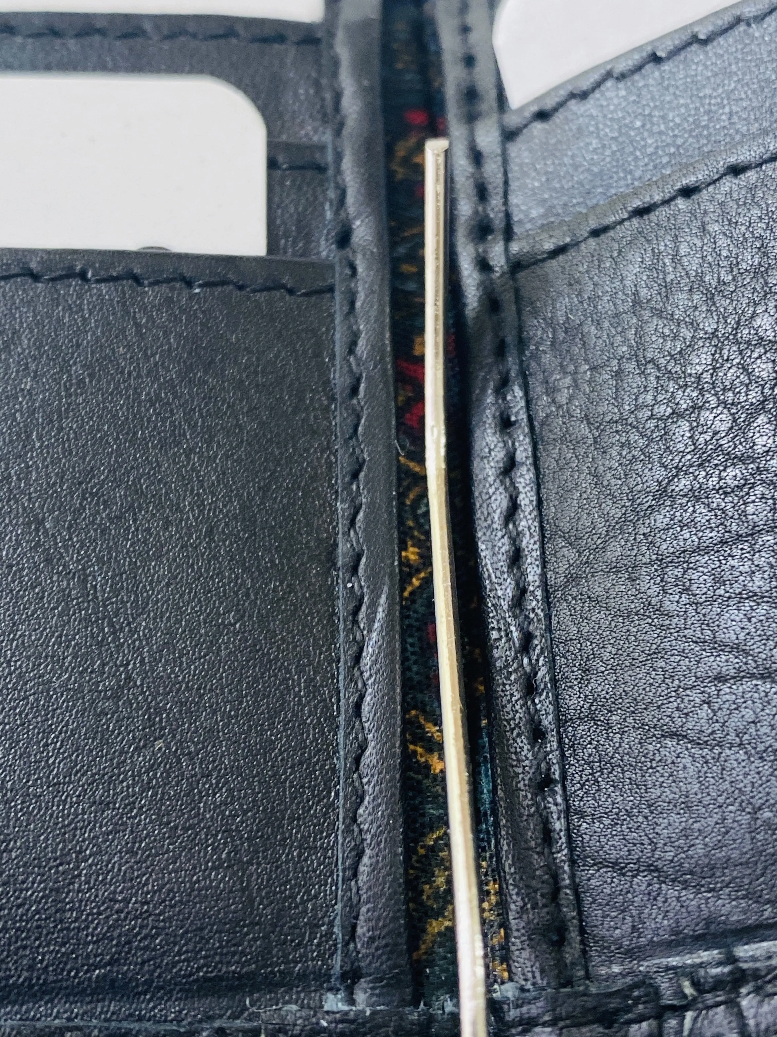 Black Bifold Wallet Featuring Front Credit Card Slots and Money Clip Made with Genuine Leather