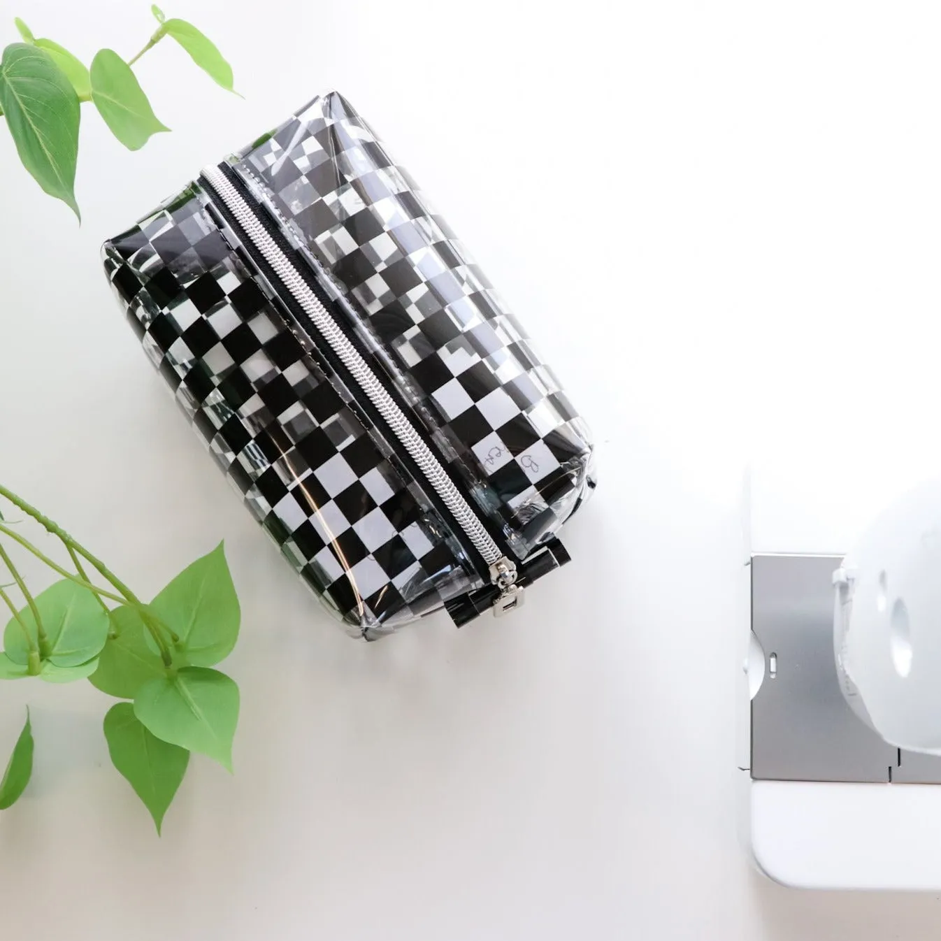 Black Checkerboard Print Clear TPU Vinyl