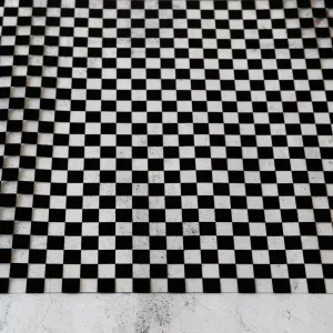 Black Checkerboard Print Clear TPU Vinyl