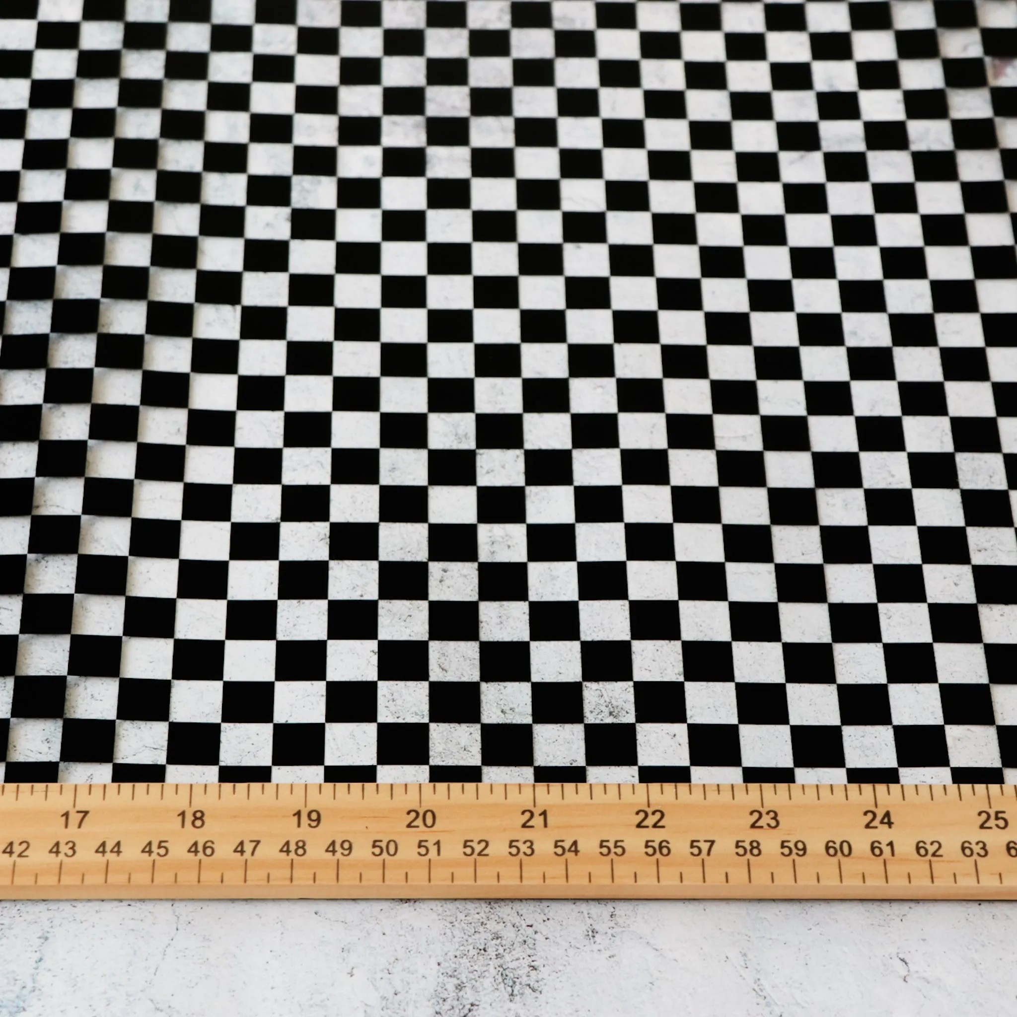 Black Checkerboard Print Clear TPU Vinyl