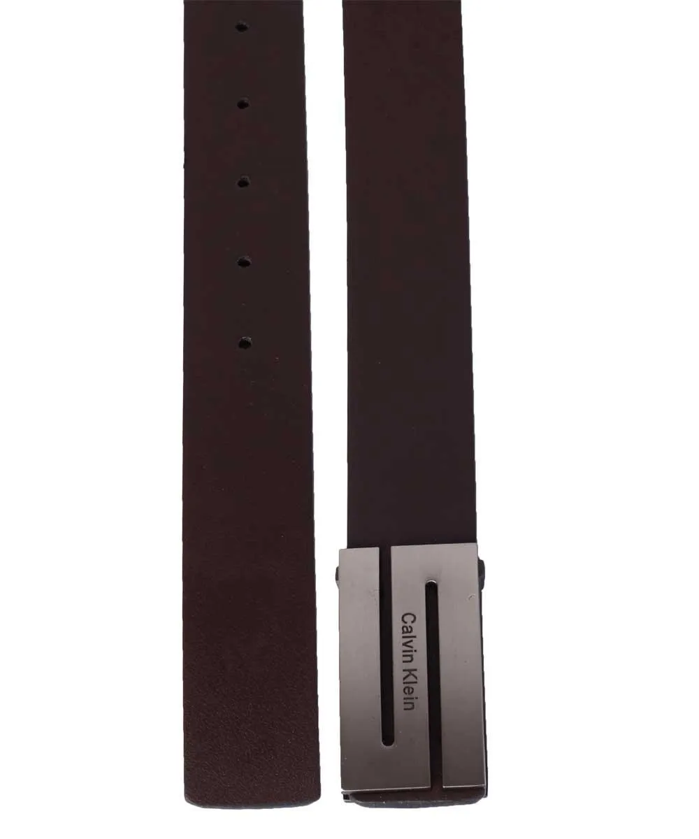Calvin Klein Men Formal Brown Leather Belt