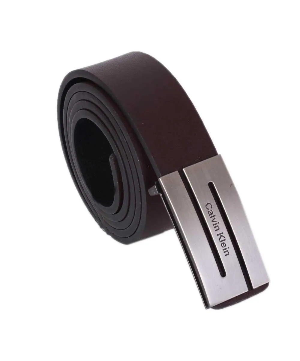 Calvin Klein Men Formal Brown Leather Belt