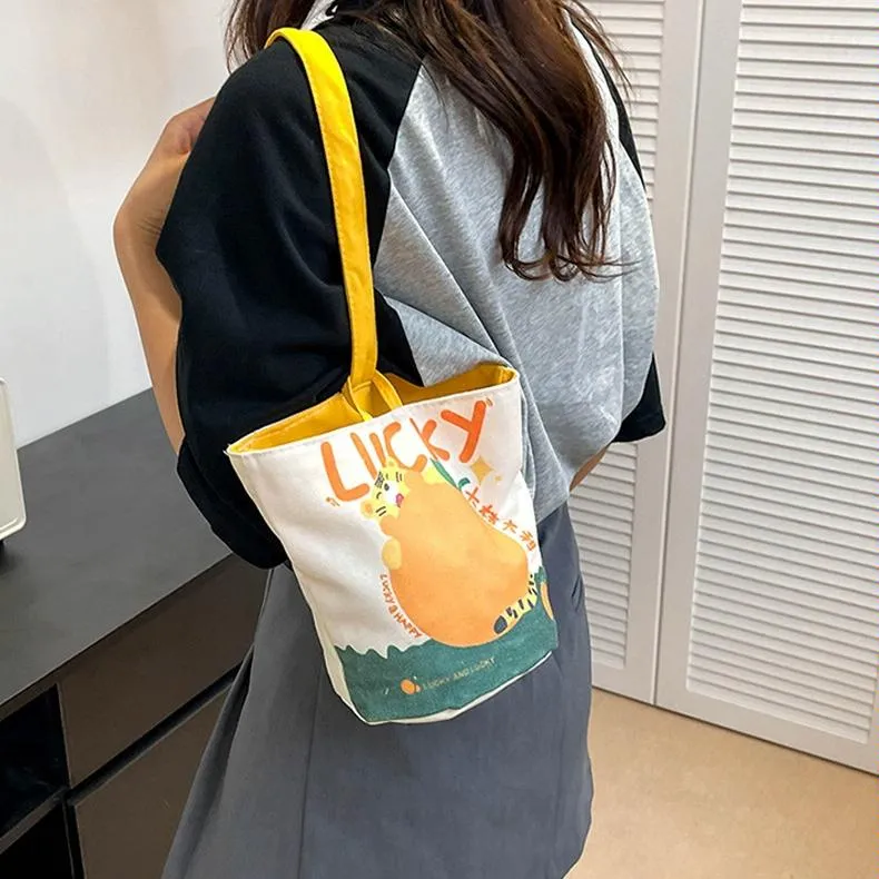 Cartoon Style Handbag - Cute Portable Outdoor