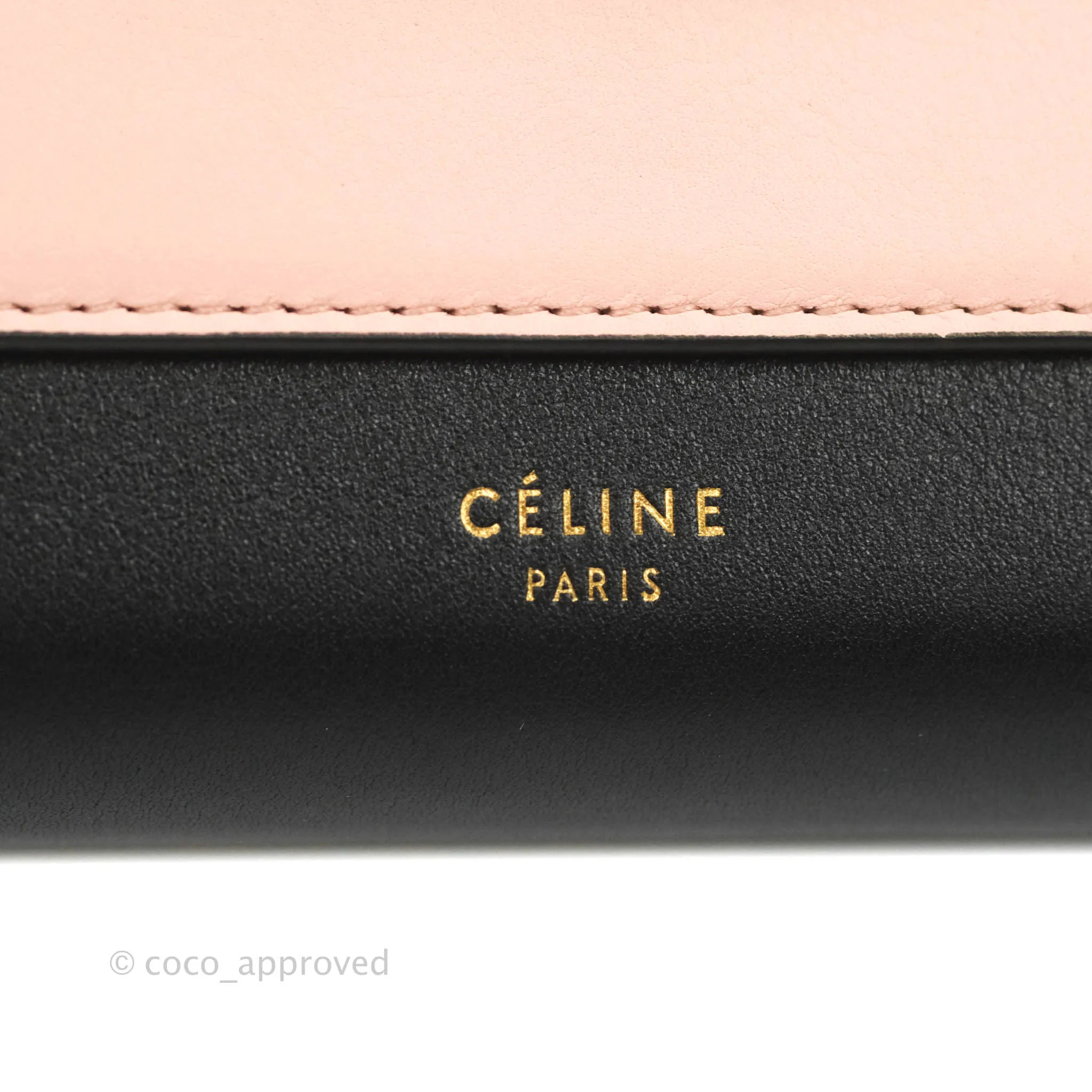 Celine Pocket Envelope Wallet on Chain Beige/Pink/Black