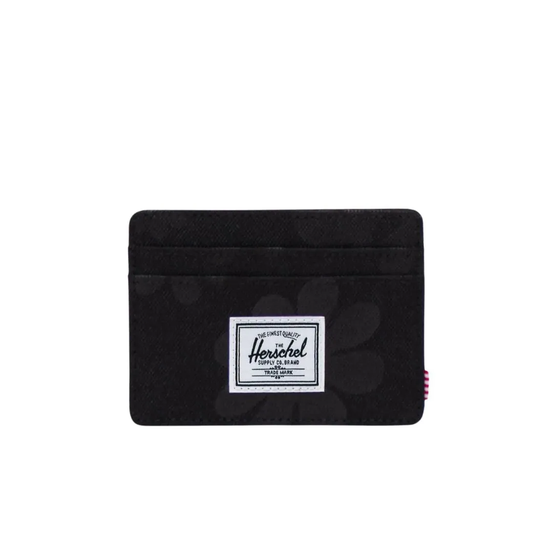 Charlie Wallet (Black Floral Sun)