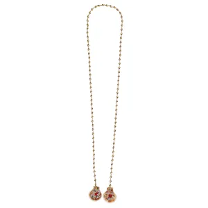 COLORED DIAMOND PEARL CHAIN / MULTI COLOR