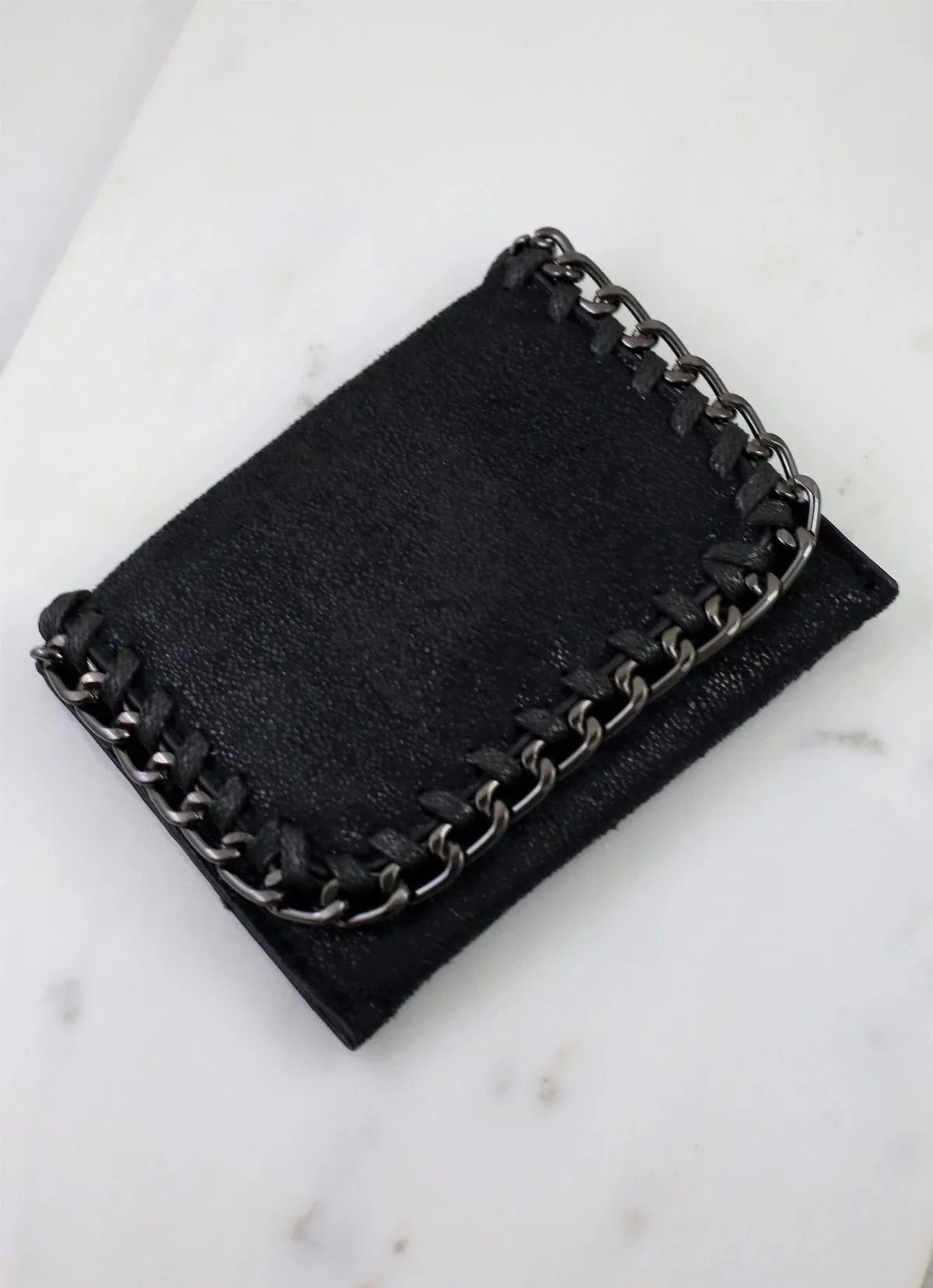 Donaldsonville Wallet With Chain Accent (Black)