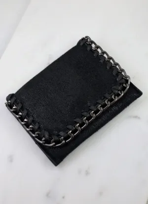Donaldsonville Wallet With Chain Accent (Black)