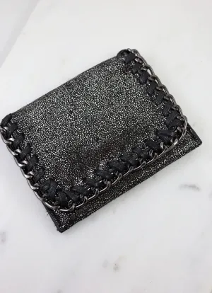 Donaldsonville Wallet With Chain Accent (Hematite)