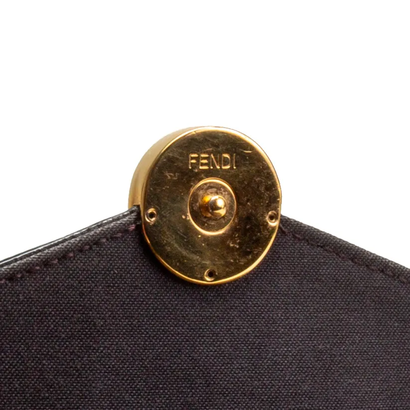 FENDI F Is Fendi Soft Zucca Embossed Wallet On Chain Crossbody OUTLET FINAL SALE