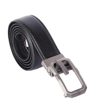 High Quality Men Black Leather Buckle Belt