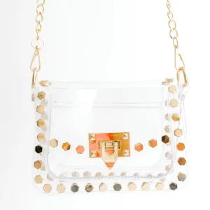 Jackie Hexagon Clear Bag-Gold