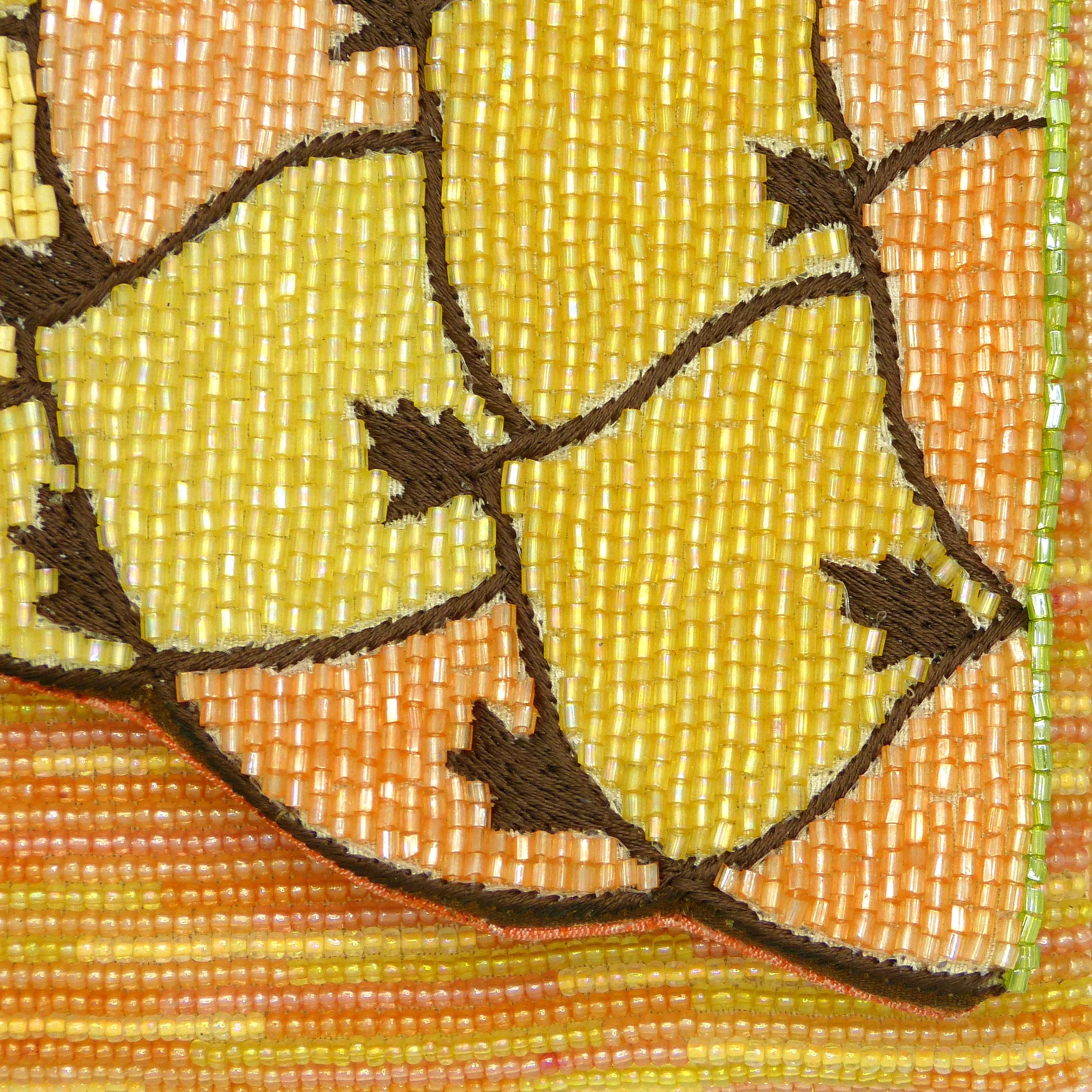 Mary Frances Tropical Pineapple Grove Beaded Crossbody Clutch Handbag