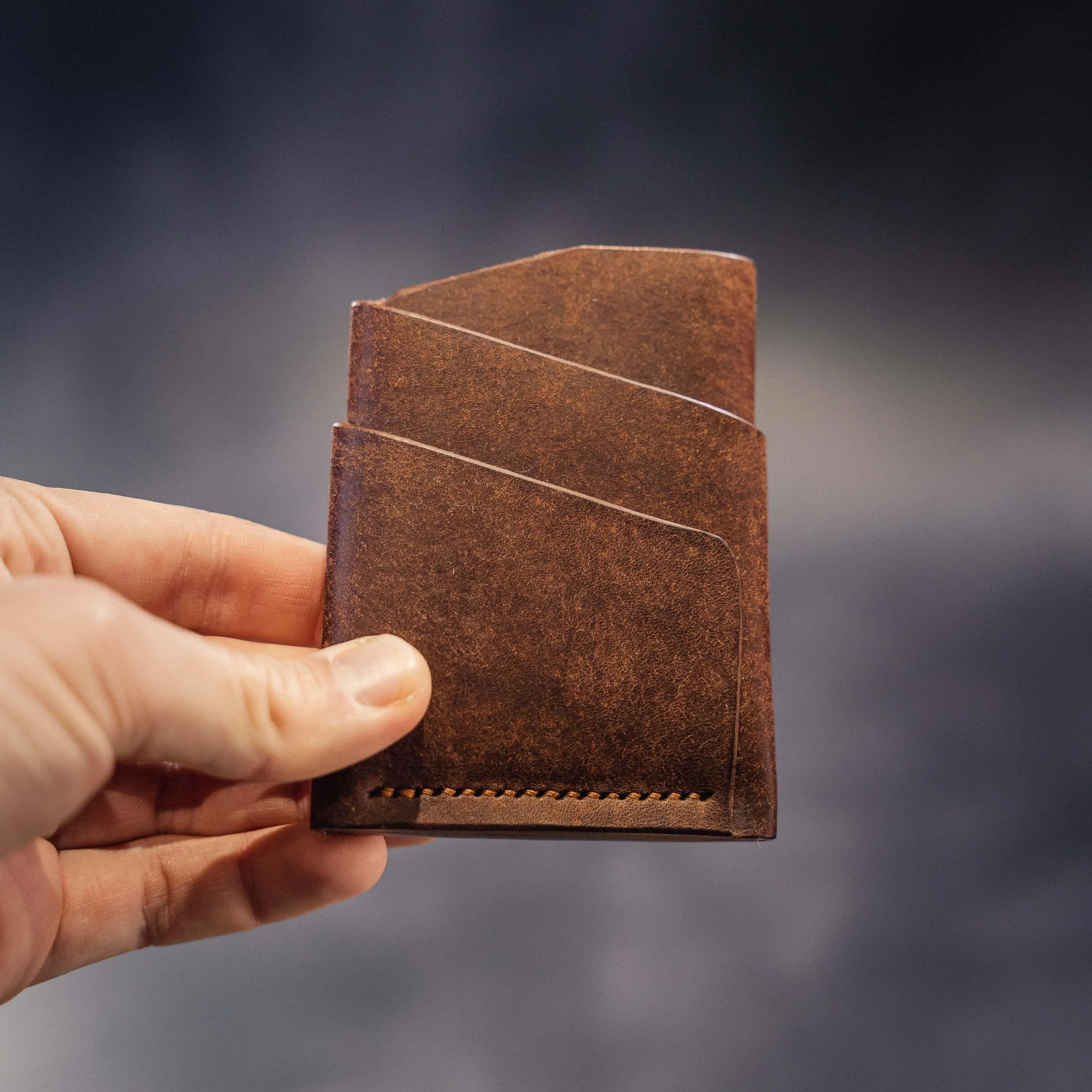 Pembrook 'Sleeve' Leather Cardholder - Ink Black