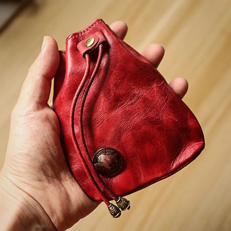 Retro Leather Coin Bag Storage Bag