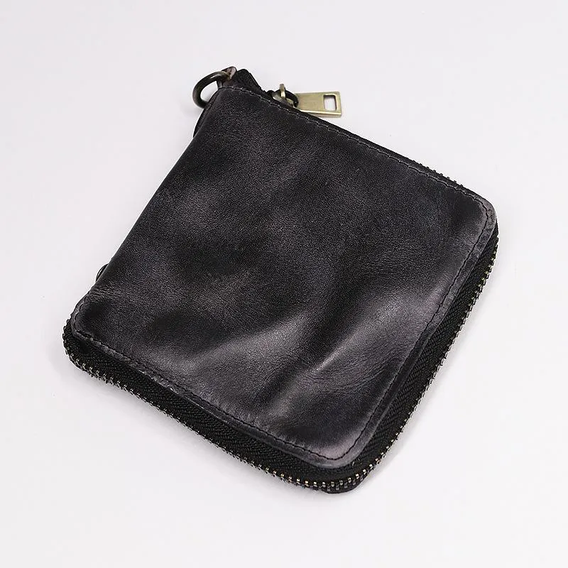 Retro Leather Zipper Wallet