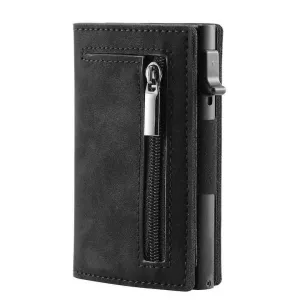 RFID مصمم جلد الألومنيوم . Custom Slim RFID Blocking Designer