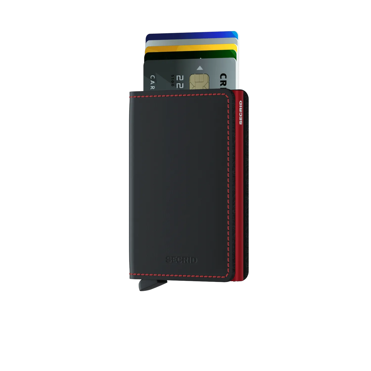Secrid Slim Wallet - Matte Black & Red