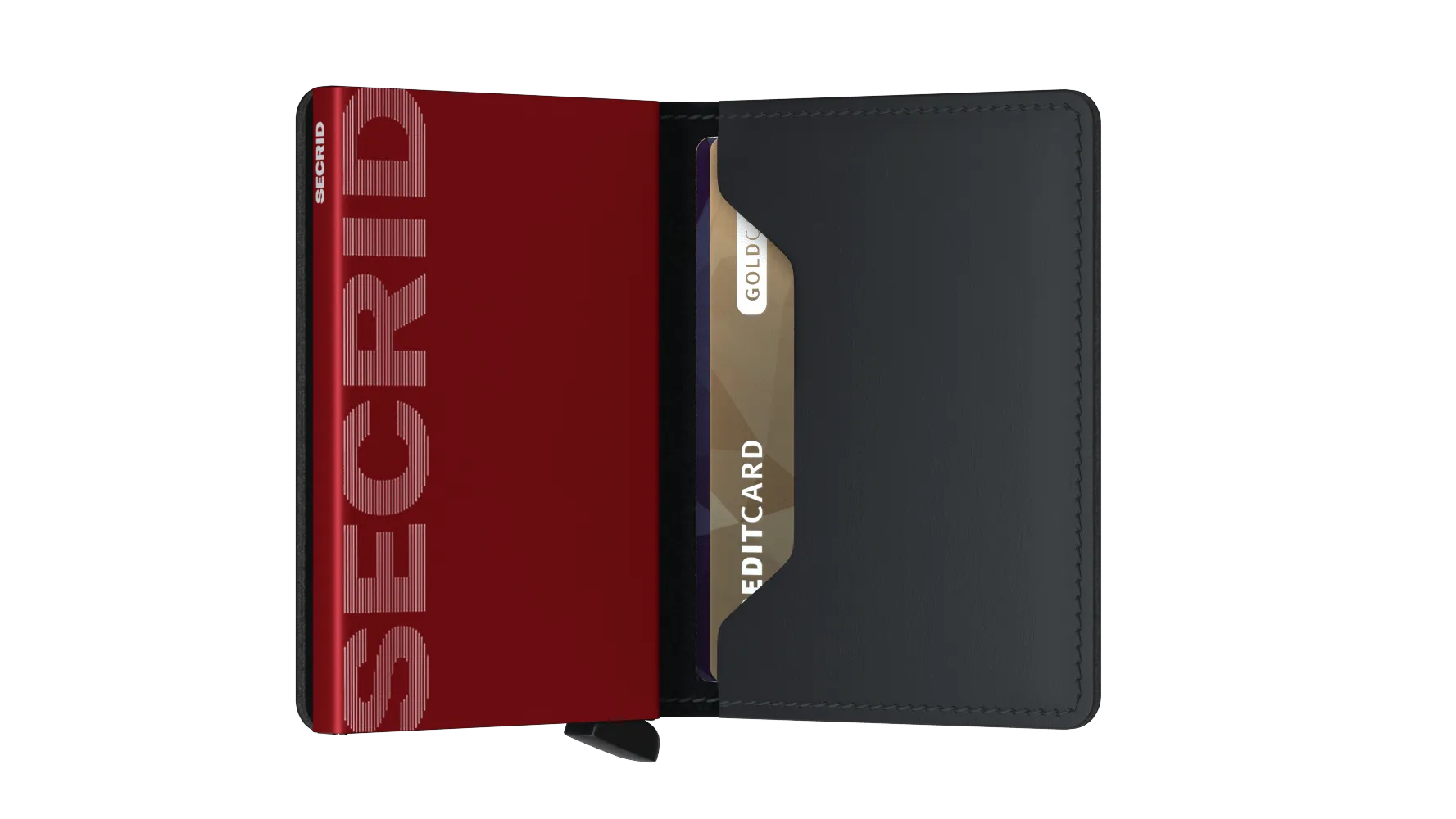 Secrid Slim Wallet - Matte Black & Red