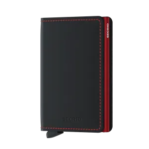 Secrid Slim Wallet - Matte Black & Red