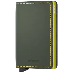 Secrid Slim Wallet - Matte Green & Lime