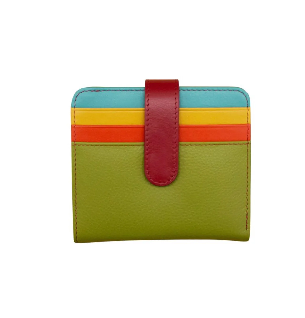 Small Snap Leather Bifold Wallet