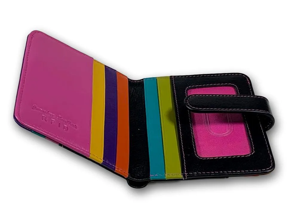 Small Snap Leather Bifold Wallet