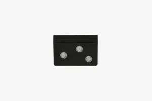 Strathberry x Shrimps Cardholder - Black Embroidery