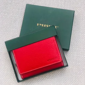 Tilly Leather Ladies Wallet With Key Ring - Red