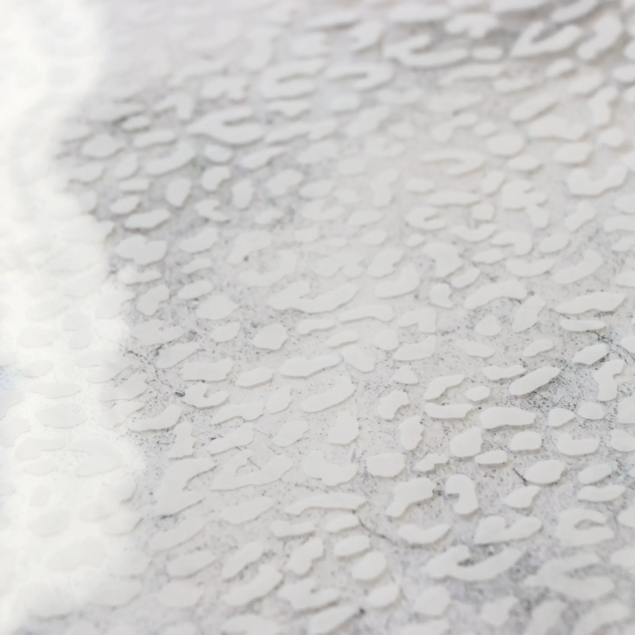 White Leopard Print Clear TPU Vinyl