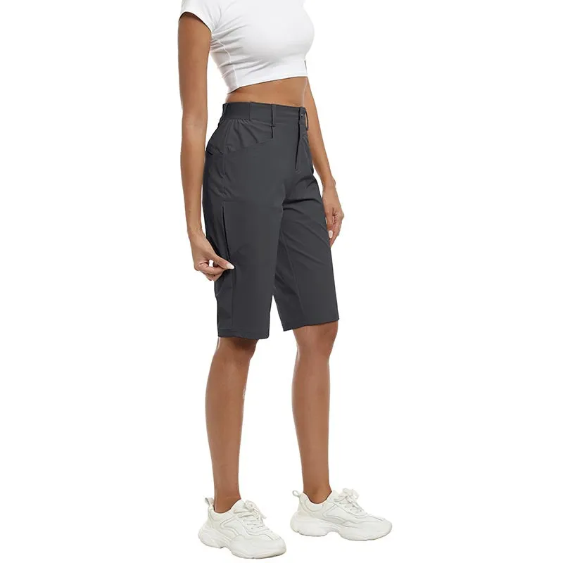 Women's slim-fit Hiking shorts Stretch belt Women's Golf shorts