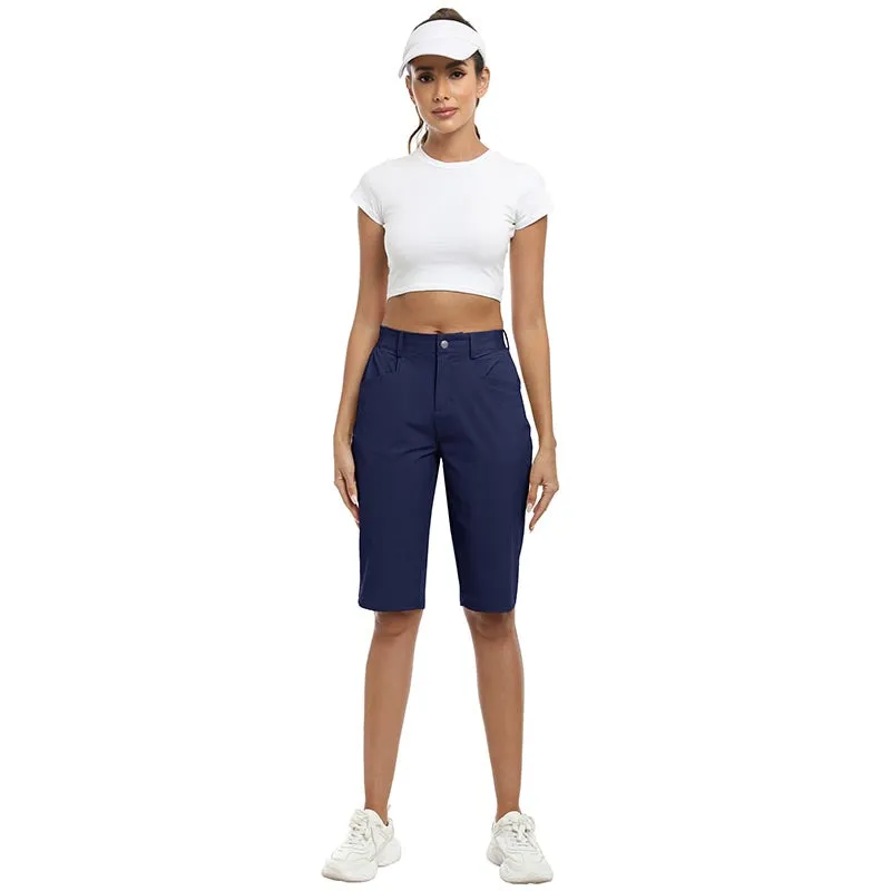 Women's slim-fit Hiking shorts Stretch belt Women's Golf shorts