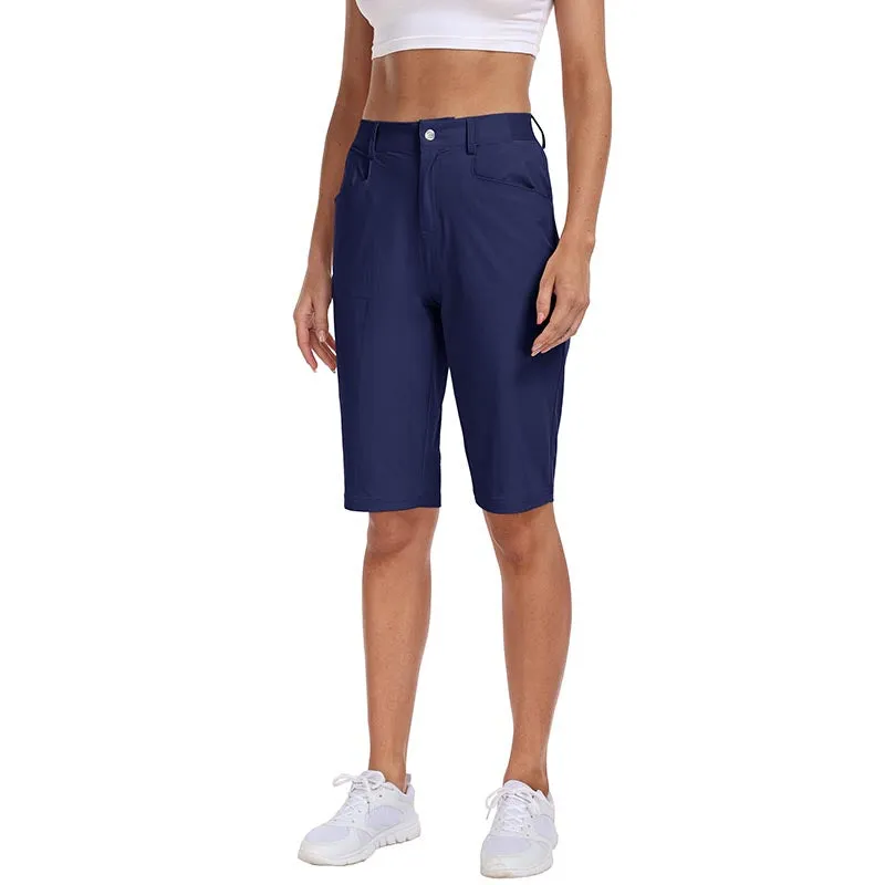 Women's slim-fit Hiking shorts Stretch belt Women's Golf shorts