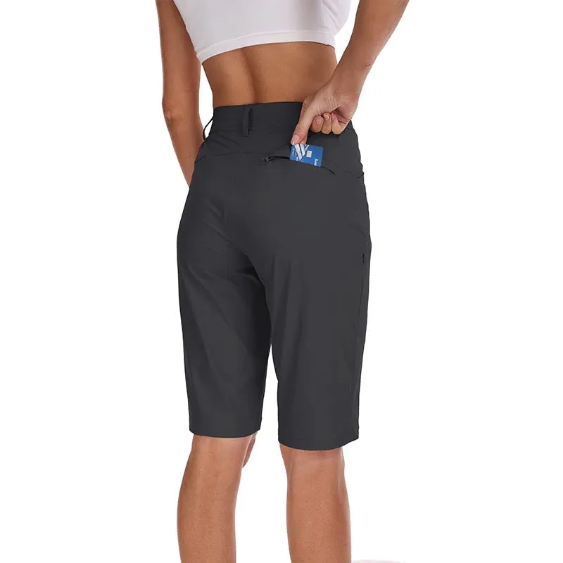 Women's slim-fit Hiking shorts Stretch belt Women's Golf shorts