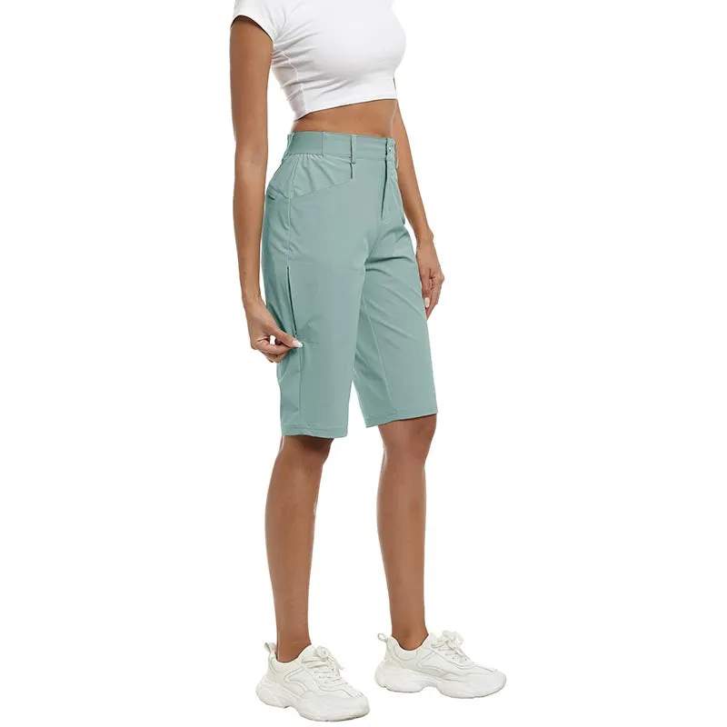 Women's slim-fit Hiking shorts Stretch belt Women's Golf shorts
