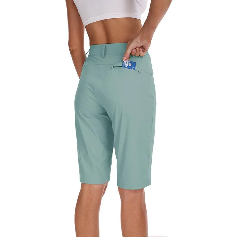 Women's slim-fit Hiking shorts Stretch belt Women's Golf shorts