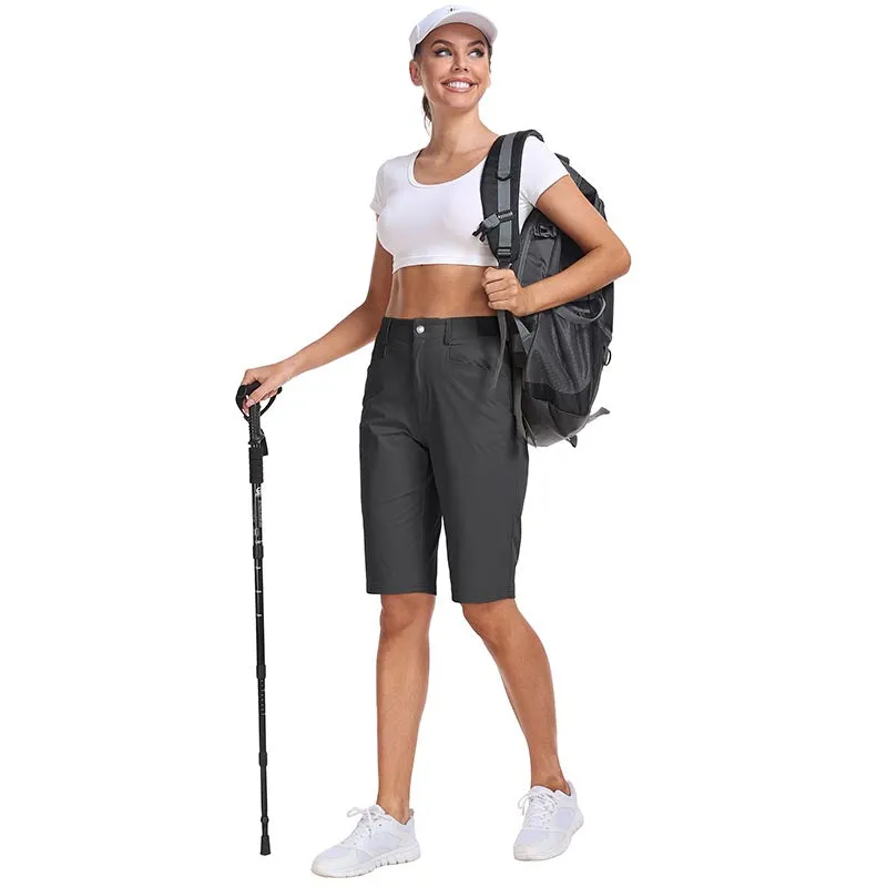 Women's slim-fit Hiking shorts Stretch belt Women's Golf shorts