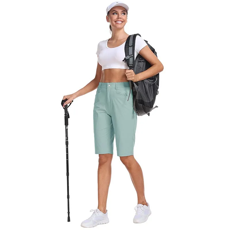 Women's slim-fit Hiking shorts Stretch belt Women's Golf shorts