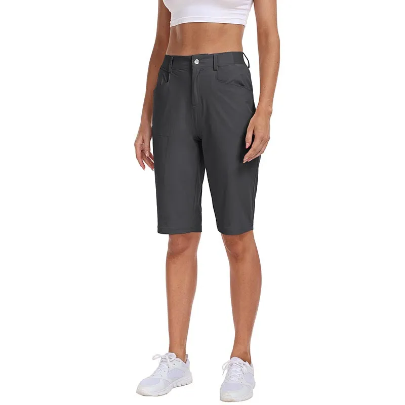 Women's slim-fit Hiking shorts Stretch belt Women's Golf shorts